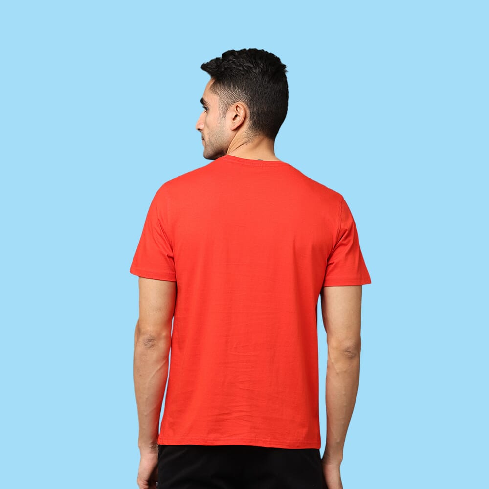 Greys&Blues Pima Round Neck T-Shirt-Red